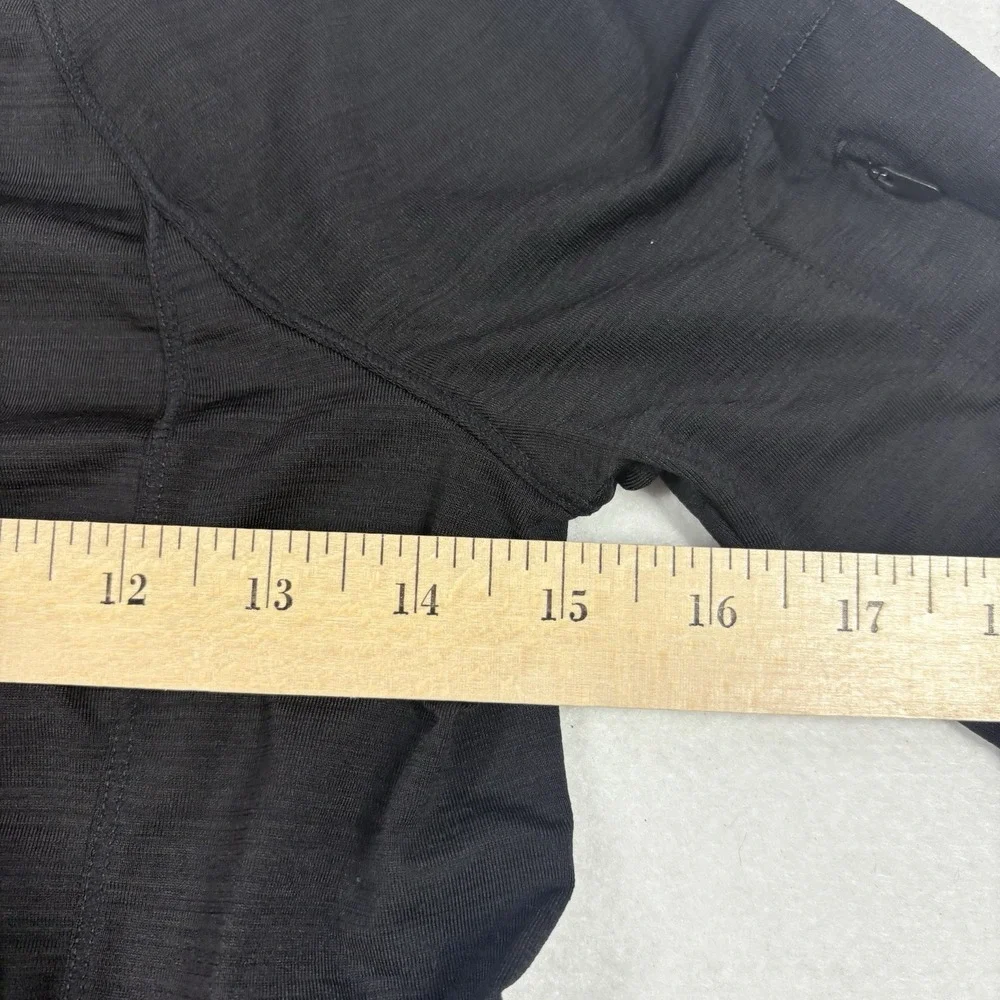 Athleta‎ Pullover Womens S Black Heather Half Zip Long Sleeve Running Gym Pocket